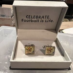 FIFA World Cup Cuff links 2010 South Africa football Soccer Silver Tone Cufflink